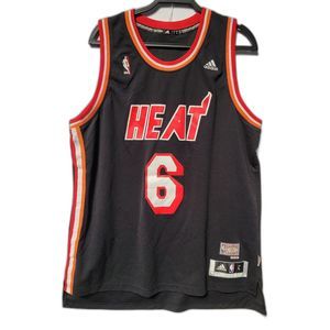 Lebron James Miami Heat Hardwood Classic Swingman Adidas NBA Jersey Large